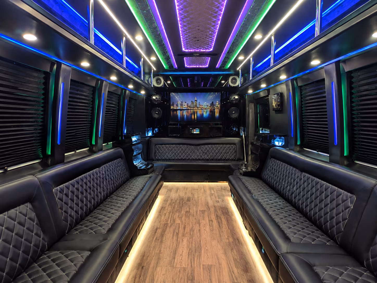 pasco 25 passenger party bus interior