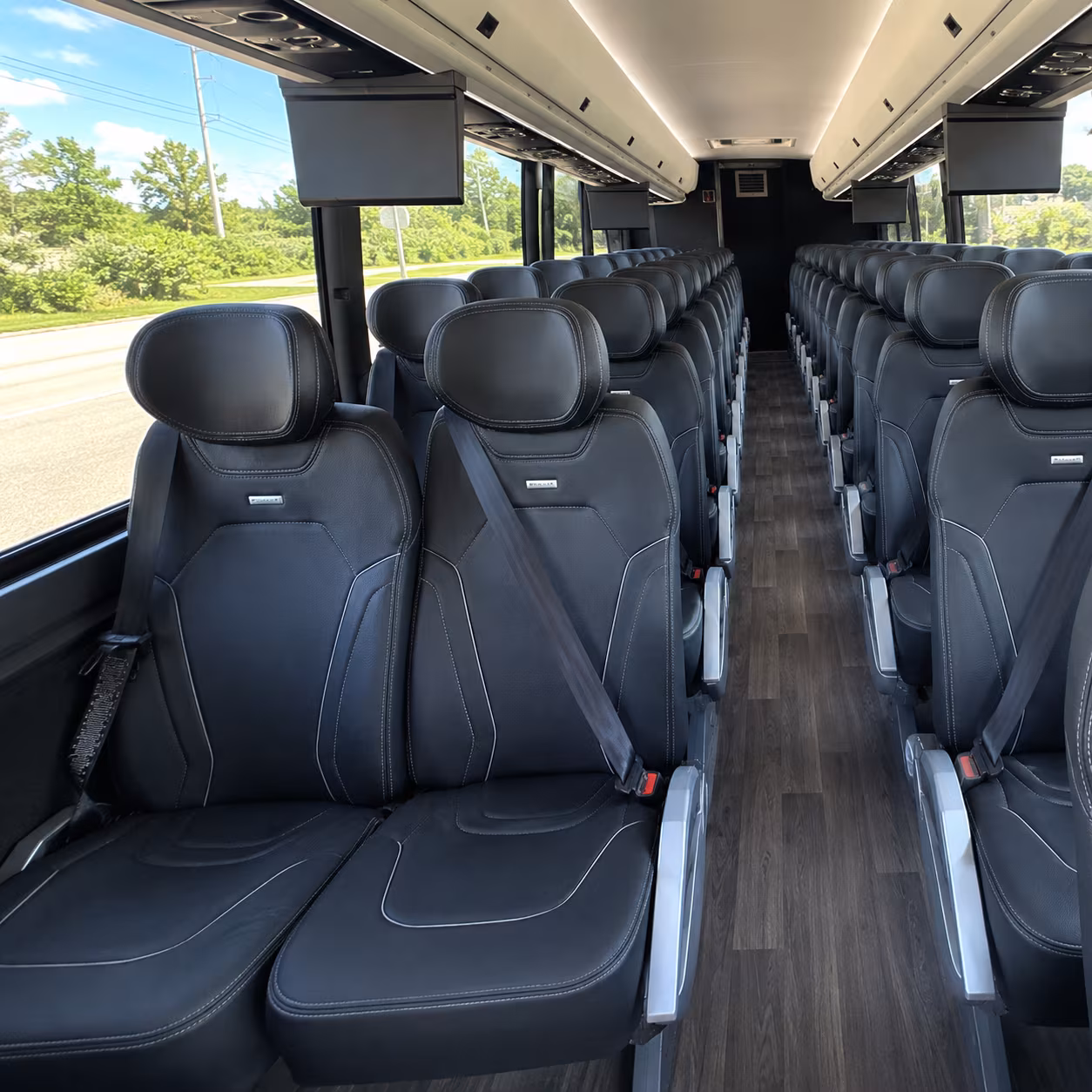 pasco 47 passenger charter bus inside