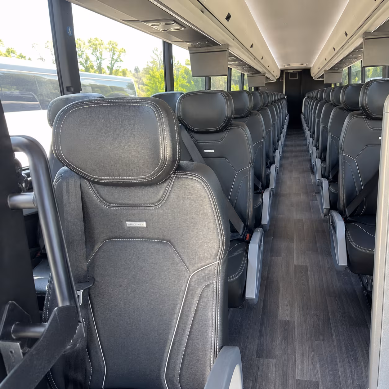 pasco 47 passenger charter bus interior